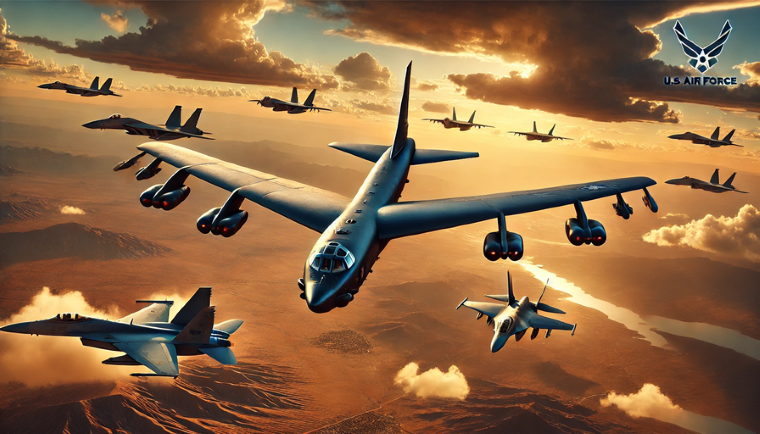 AS Unjuk Kekuatan! Pesawat Tempur B-52 Terbang Melintasi Timur Tengah