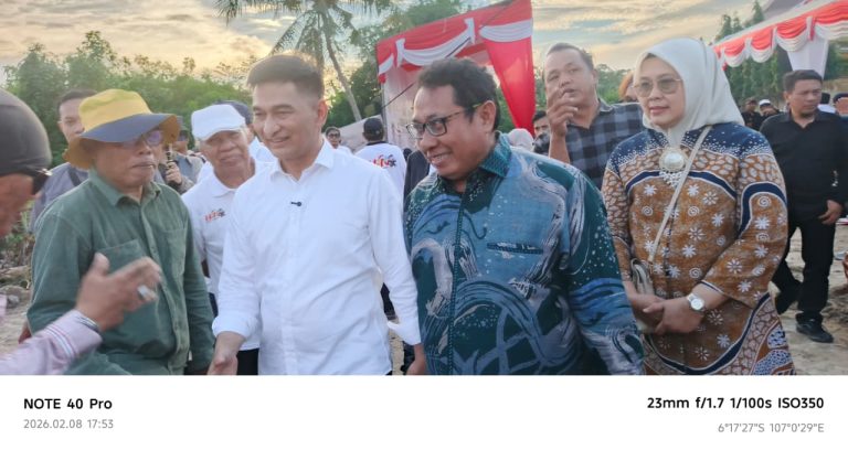 Peletakan batu pertama Museum Media Siber Indonesia di Serang saat HPN 2026