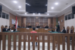 Jaksa membacakan replik dalam sidang kasus 1,9 ton sabu di Pengadilan Negeri Batam.