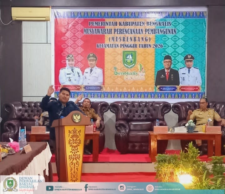 Muhammad Arsya Fadillah saat Musrenbang Kecamatan Pinggir 2026
