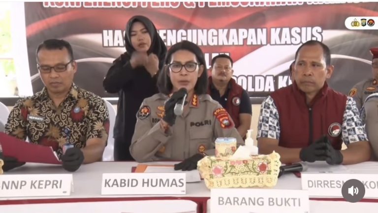 Barang bukti narkoba hasil pengungkapan Polda Kepri awal 2026