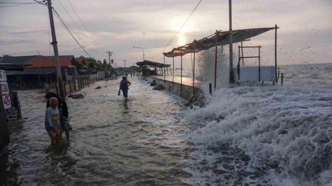 Genangan banjir rob di wilayah pesisir Tanjungpinang