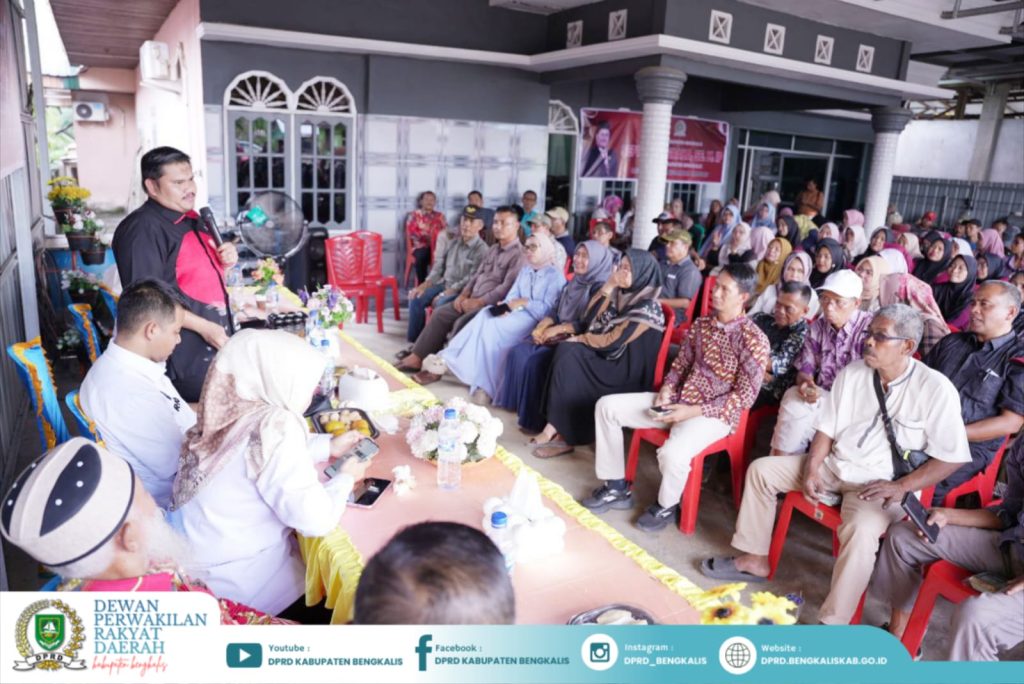 Ketua DPRD Bengkalis Septian Nugraha saat melaksanakan reses di Kecamatan Mandau