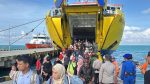Kapolres Natuna memantau arus balik Lebaran di Pelabuhan Penagi