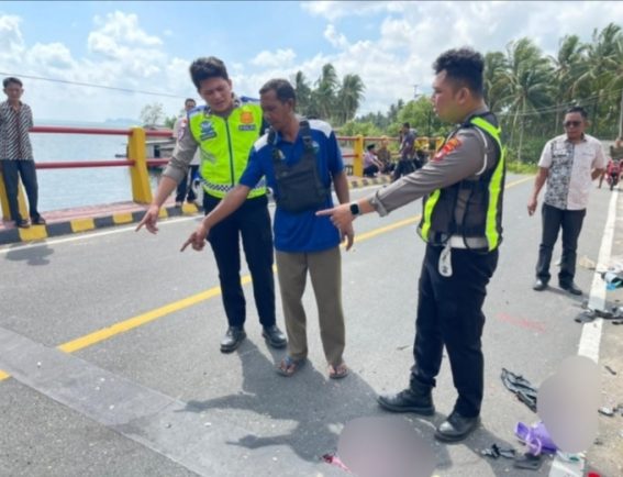Kecelakaan tunggal di Jembatan Kelanga Natuna menewaskan dua orang