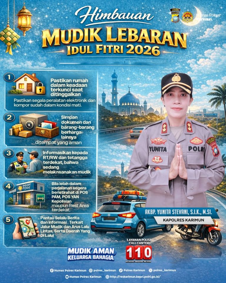 Imbauan Kapolres Karimun untuk pemudik.