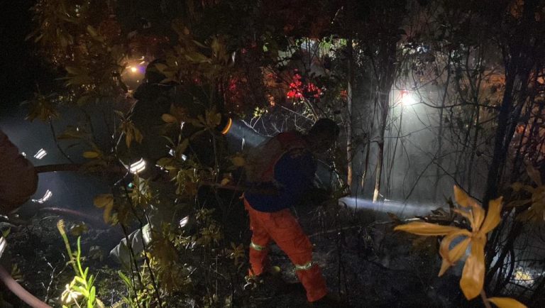 Satbrimob Polda Kepri padamkan karhutla di Sekupang Batam