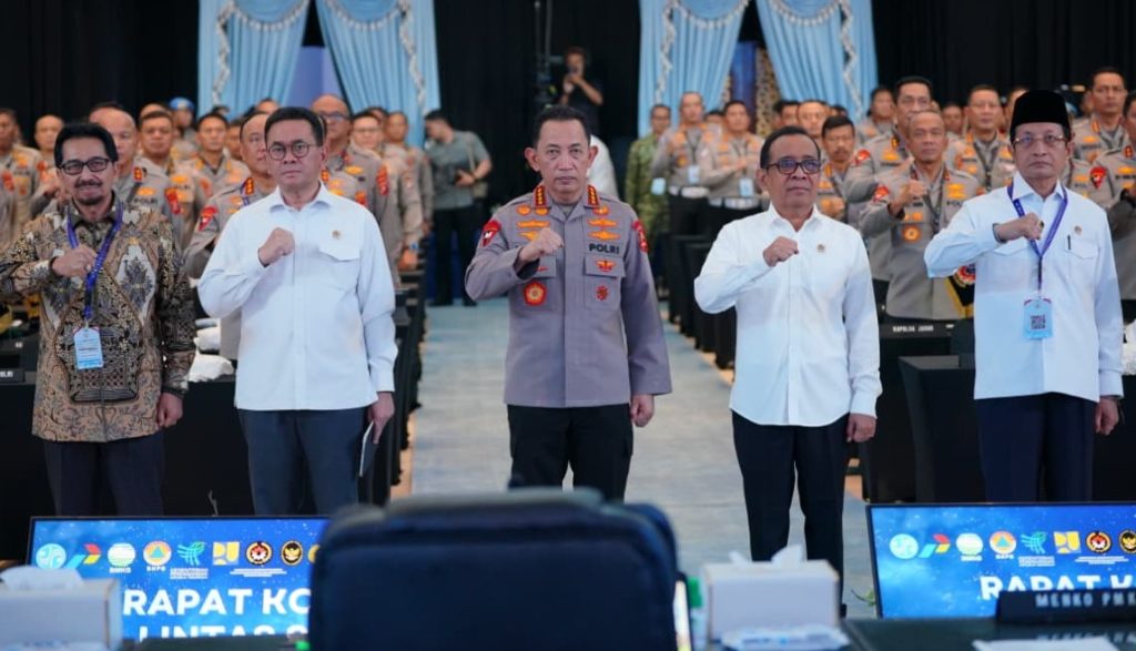 Kapolri Listyo Sigit Prabowo saat rapat koordinasi Operasi Ketupat 2026 di Jakarta Selatan