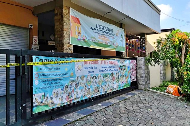 Daycare Little Aresha Umbulharjo Yogyakarta disegel polisi