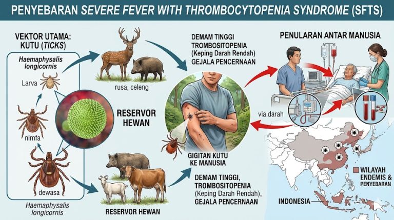 Ilustrasi kutu pembawa virus penyebab SFTS yang berbahaya bagi manusia
