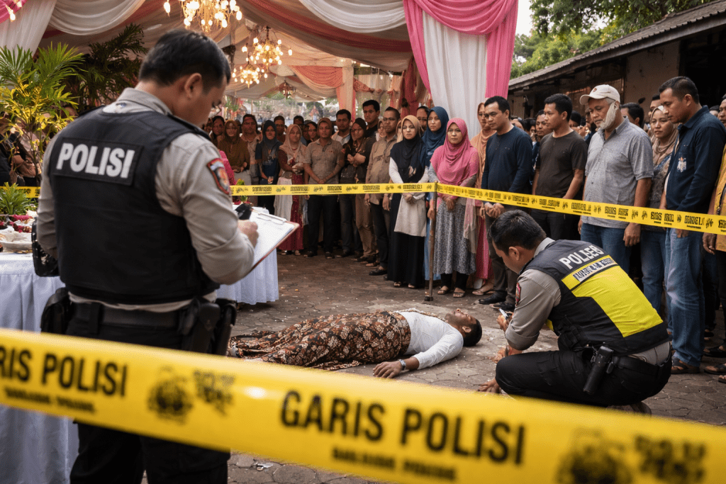 Lokasi pesta pernikahan di Purwakarta yang berujung pengeroyokan hingga menewaskan pemilik hajat