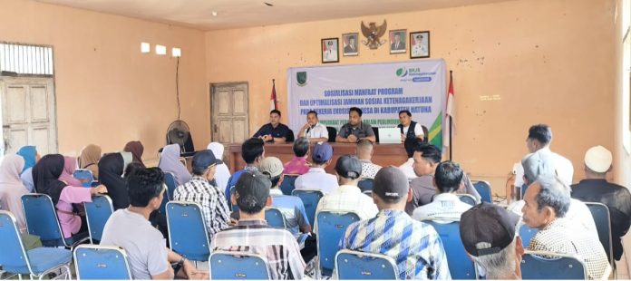 Sosialisasi BPJS Ketenagakerjaan Natuna di Desa Batu Gajah