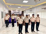 Petugas Lapas Batam yang mengikuti pengukuhan Satops Patnal secara daring.