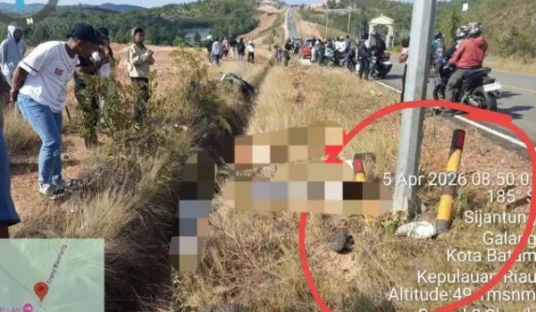 Kecelakaan tunggal di Bukit Bismillah sebelum Jembatan V Barelang Batam