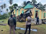 Polsek Dabo Singkep cek lokasi puting beliung di Desa Tanjung Harapan Lingga