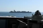 Ilustrasi serangan drone Iran terhadap kapal Amerika Serikat di Teluk Oman
