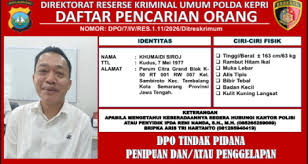 Polda Kepri tetapkan Khumaidi Siroj DPO kasus penipuan rekomendasi partai