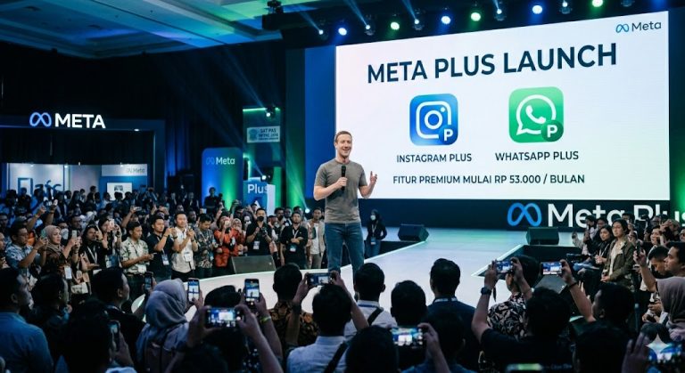 Logo Instagram, WhatsApp, dan Facebook milik Meta