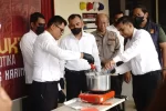 Pemusnahan barang bukti sabu oleh Satresnarkoba Polres Karimun.