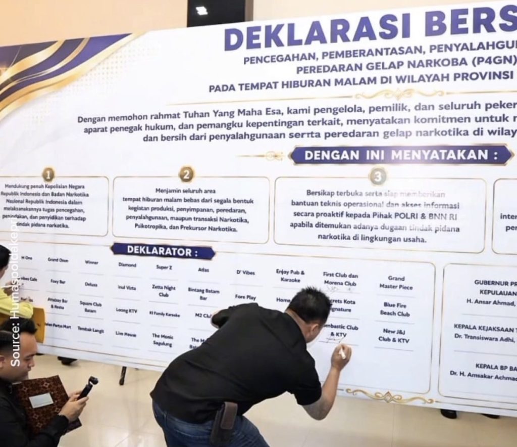 Pengusaha THM se-Kepri deklarasi perang terhadap narkotika
