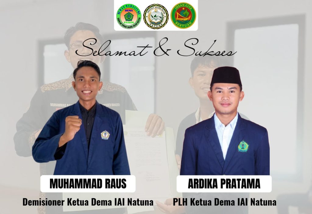 Ardika Pratama menerima SK PLH Ketua DEMA IAI Natuna
