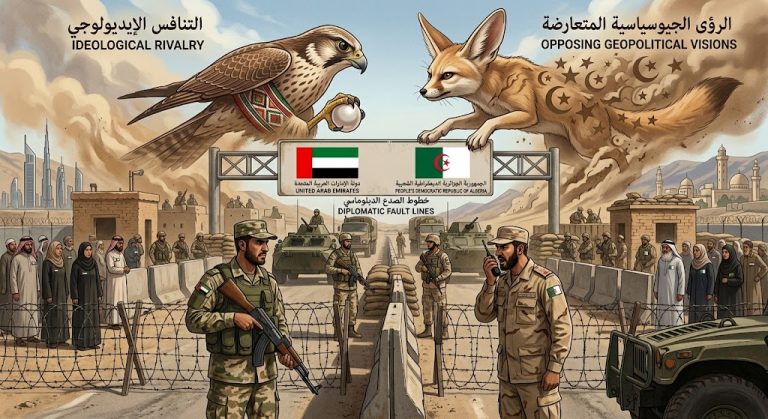ilustrasi negara uni emirat arab dan aljazair bermusuhan